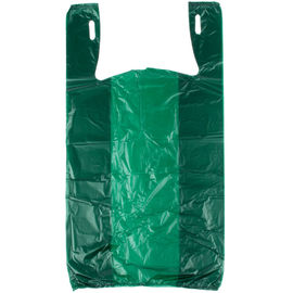 Grüne Farbeinkauf-Taschen, Plastikt-shirt sackt umweltfreundliches ein