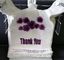 Purpurrote Blume danken Ihnen Plastikeinkaufstaschen - 500 PC/Fall, weiße Farbe, LDPE-Material