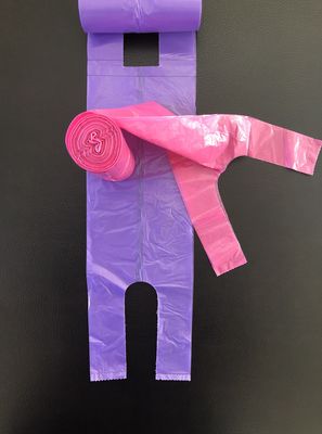 T-Shirt Einkaufstaschen auf Rollenbüro und Hauptgebrauch, Rosa und Purpur, Tabellen-Abfalleimer